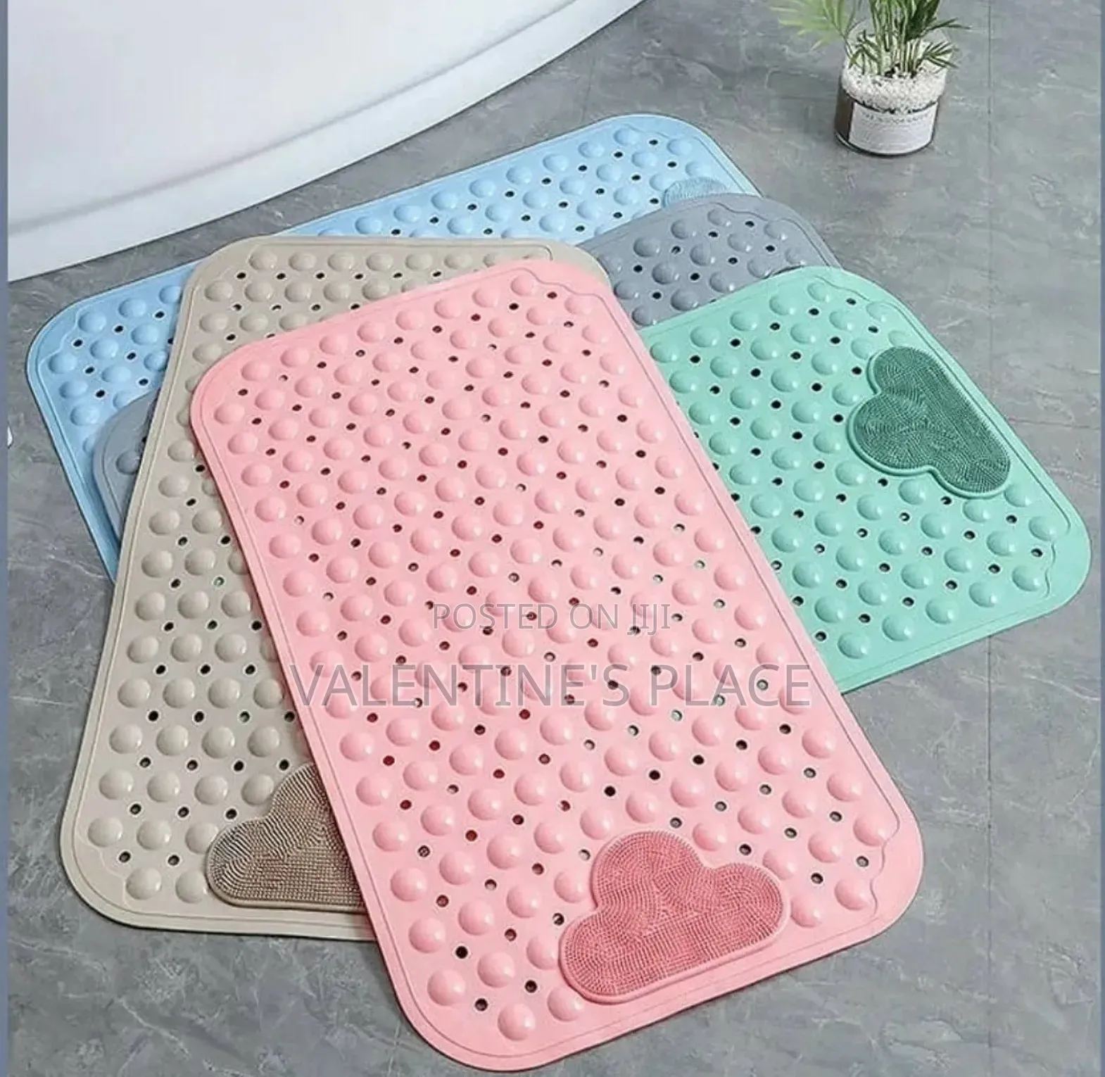 45x60cm Bathroom Anti Slip Mat With Foot Scrub Pad