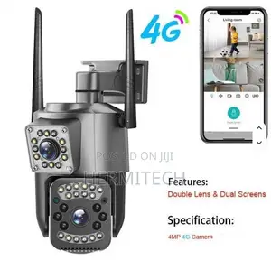 Smart Dual Lens 4G CCTV With SIM, PTZ Control and Night Vision