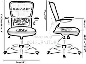 Office Chairs; Mid Backrest Star Swivel Ergonomic Office Seat