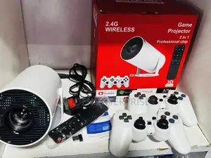 Mini HD Game Projector Console, Wireless Retro Game With Dual Gamepads