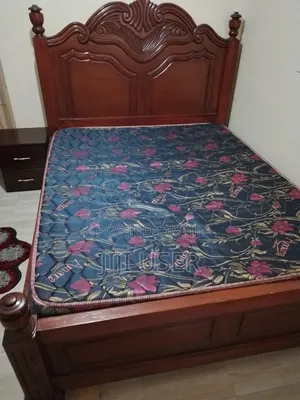 Strong 5 by 6 Mahogany Bed With a Bobmil Amara Mattress