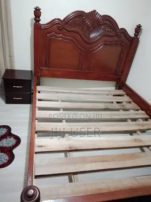 Strong 5 by 6 Mahogany Bed With a Bobmil Amara Mattress