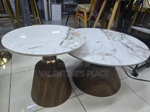 Marble-Top Nesting Coffee Tables
 With a Gold