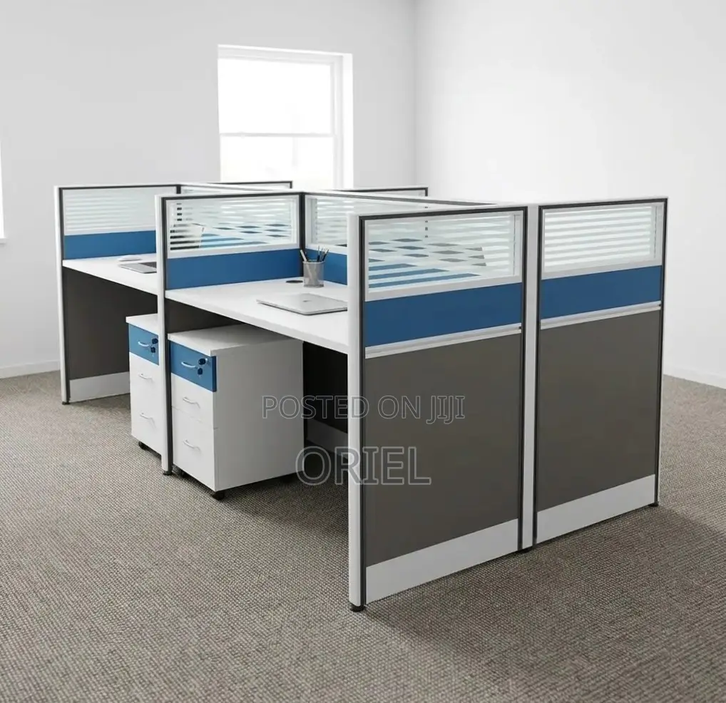 Office Workstation : Office Modular Staff Workstation for 4