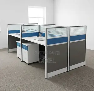 Office Workstation : Office Modular Staff Workstation for 4
