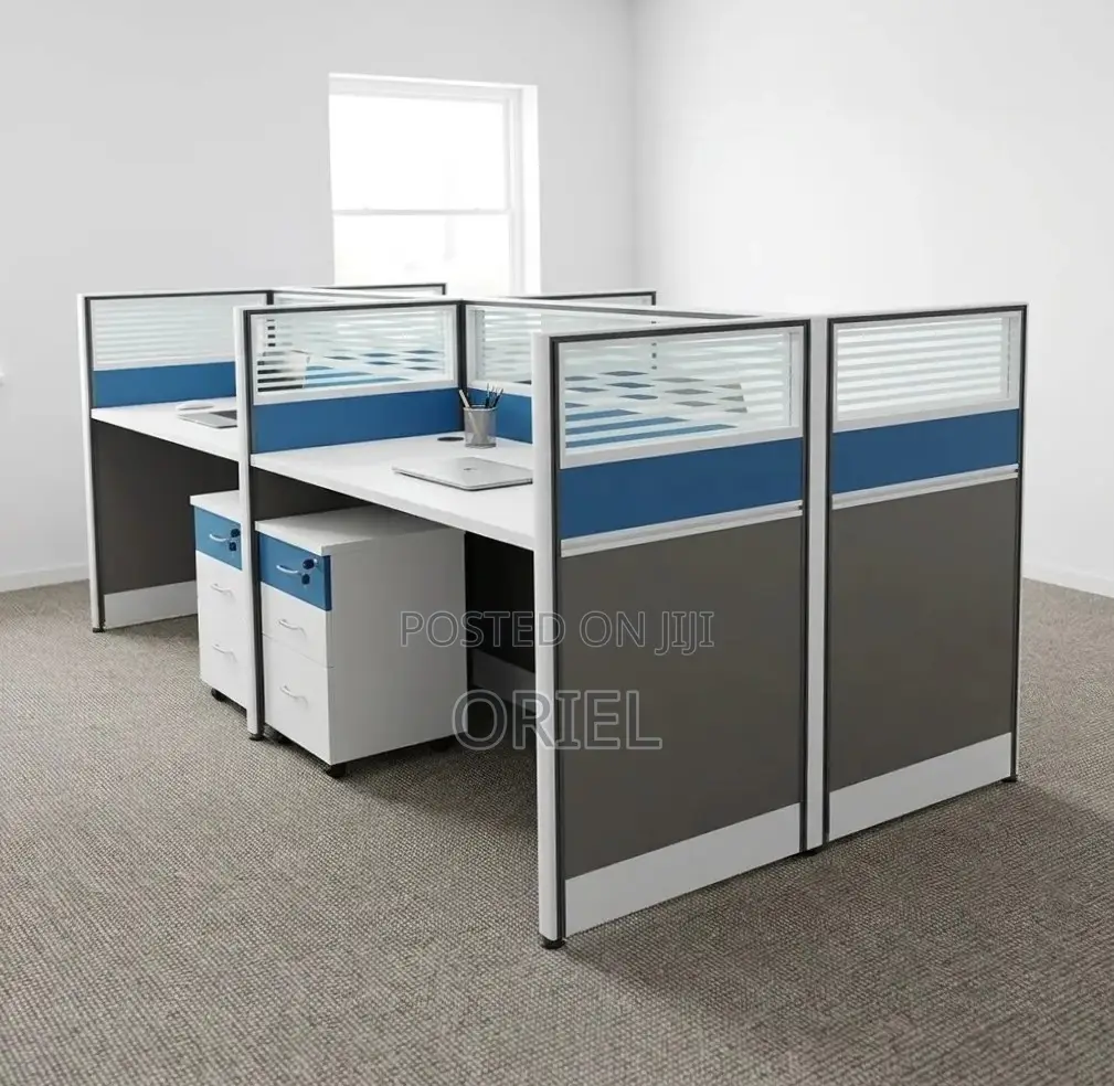 Office Workstation : Office Modular Staff Workstation for 4