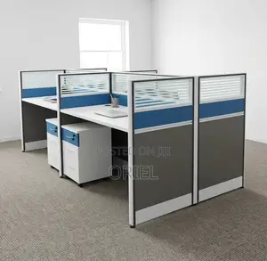 Office Workstation : Office Modular Staff Workstation for 4
