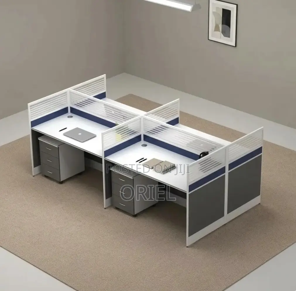 Office Workstation : Office Modular Staff Workstation for 4