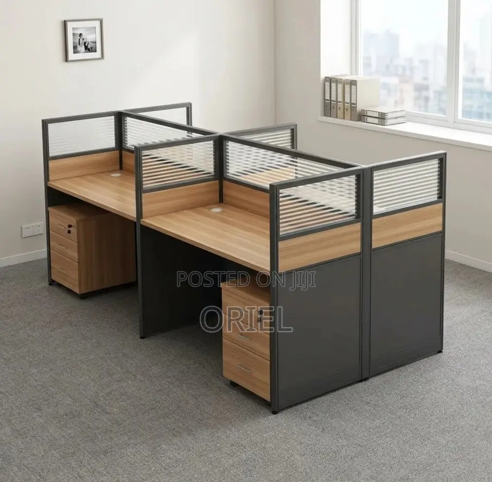 Office Workstation : Office Modular Staff Workstation for 4