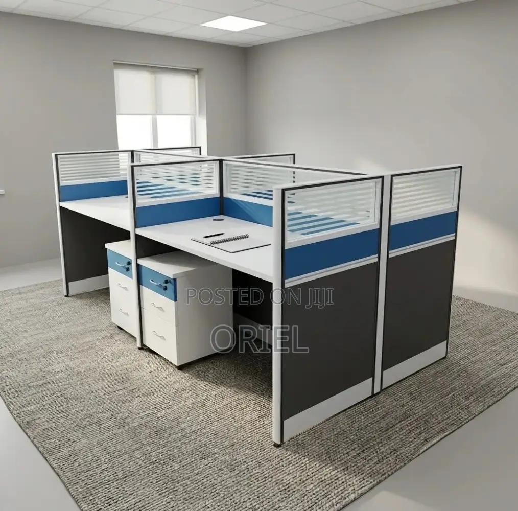 Office Workstation : Office Modular Staff Workstation for 4