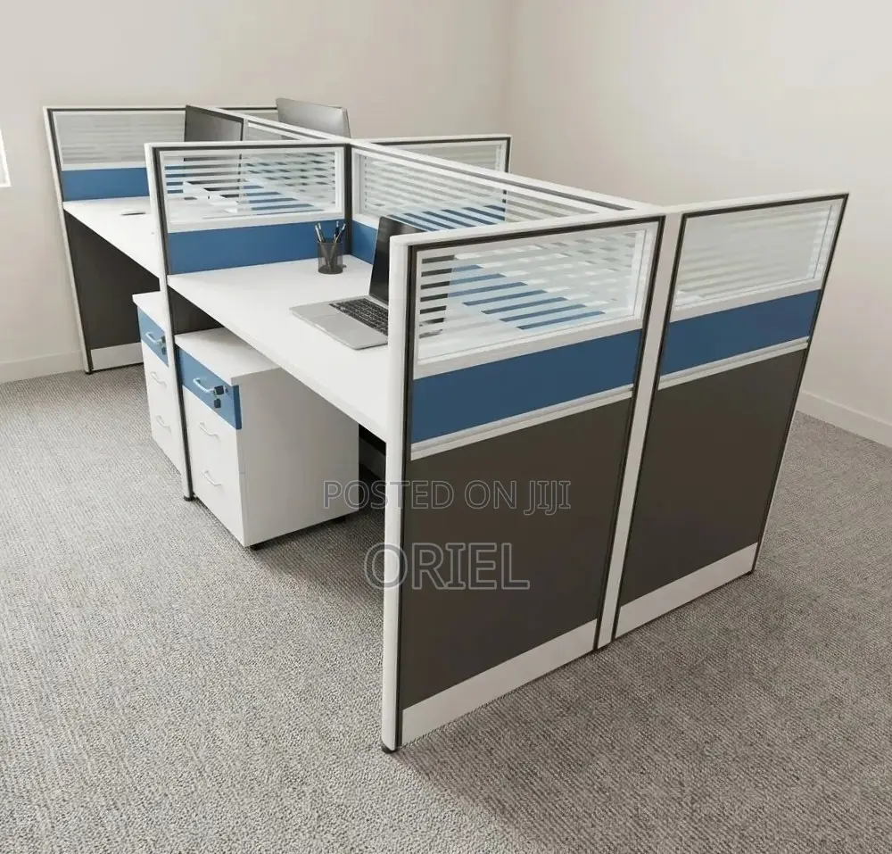 Office Workstation : Office Modular Staff Workstation for 4