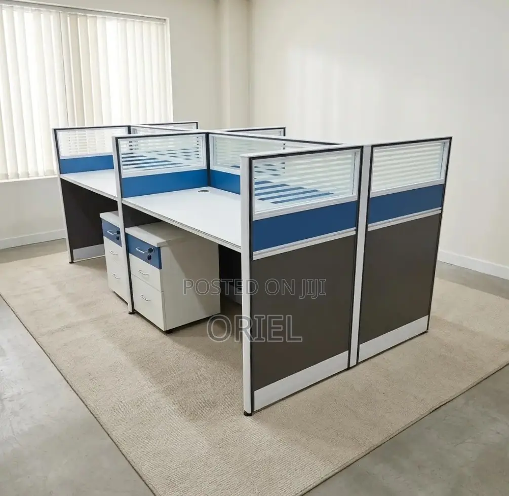 Office Workstation : Office Modular Staff Workstation for 4