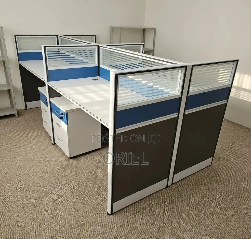 Office Workstation : Office Modular Staff Workstation for 4