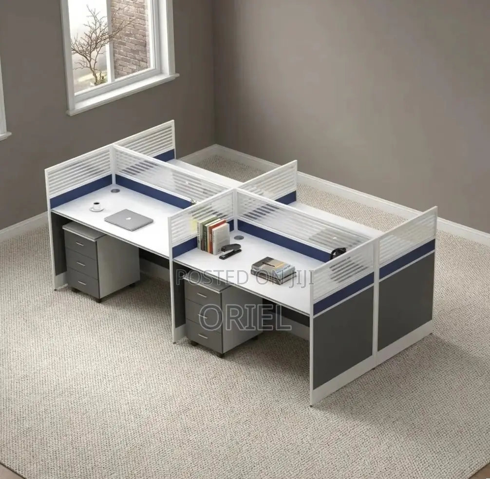 Office Workstation : Office Modular Staff Workstation for 4