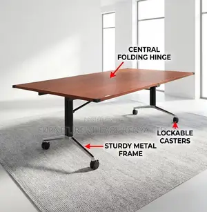 Boardroom Table; 240 CM Foldable Office Staff Meeting Table
