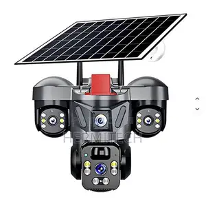 V380 Triple Lens 4G Solar CCTV With SIM Card Support