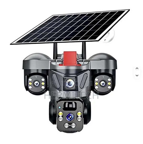 V380 Triple Lens 4G Solar CCTV With SIM Card Support