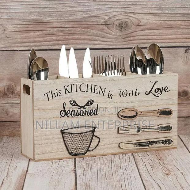 Wooden Kitchen Utensils Holder Cutlery - thumbnail 3