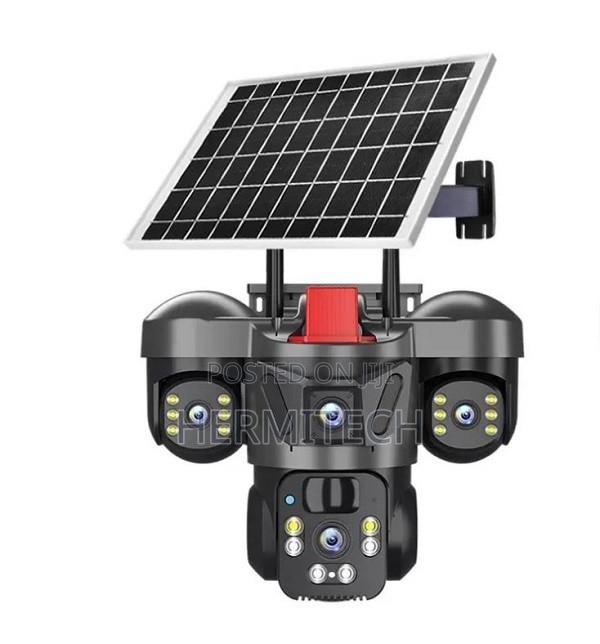 Triple Lens Solar CCTV With 4G SIM and Night Vision