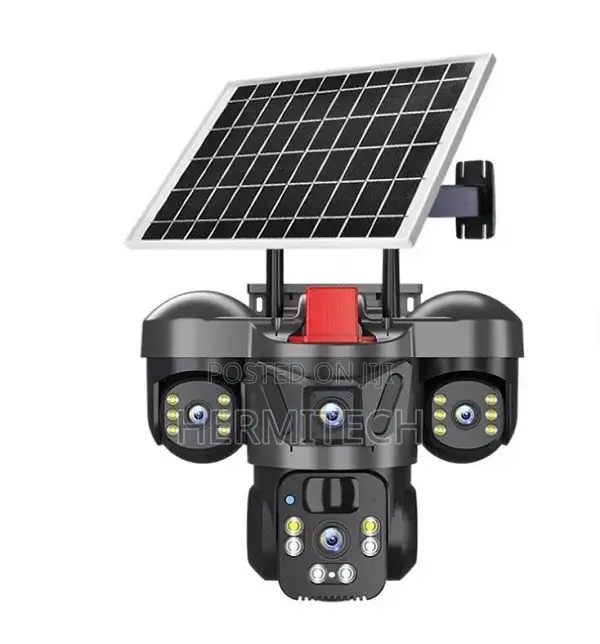 Triple Lens Solar CCTV With 4G SIM and Night Vision