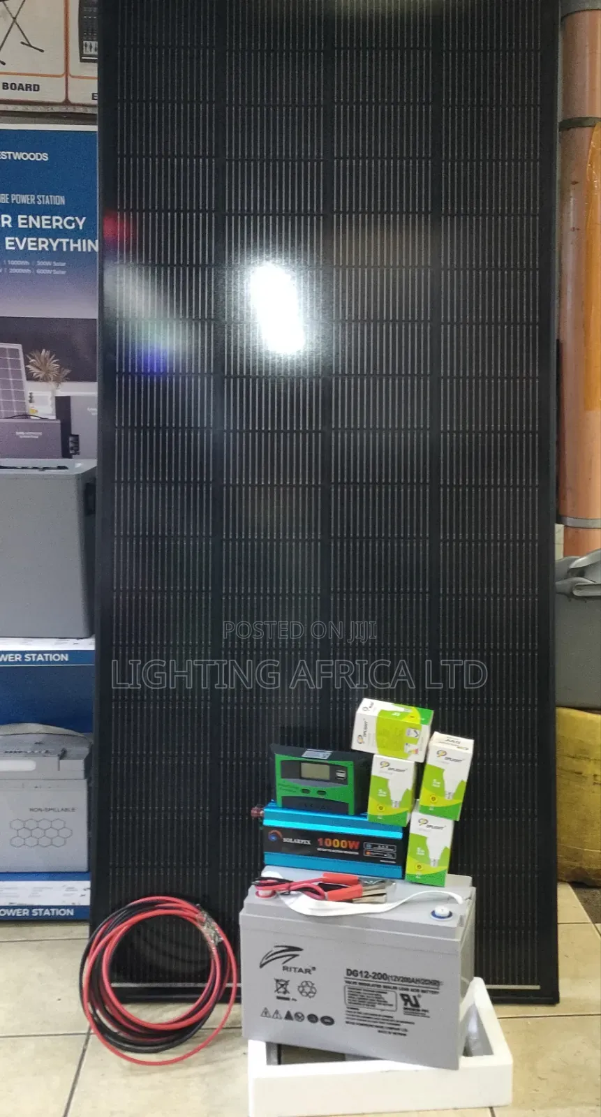 400 Watts Full Home Kit - 1000w Inverter - 200Ah Gel Battery