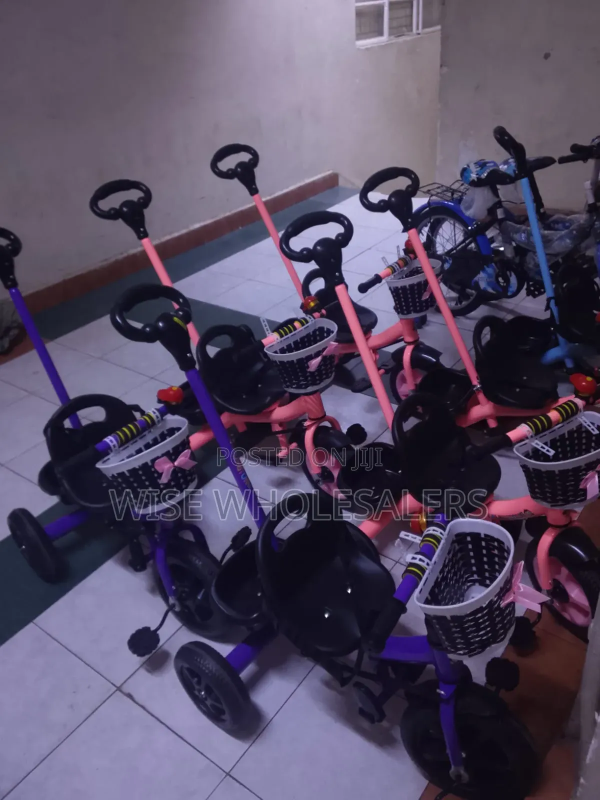 Tricycle With Push Handle