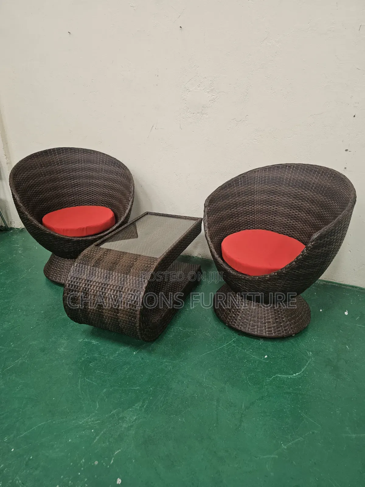Sleek Rattan Lounge Set