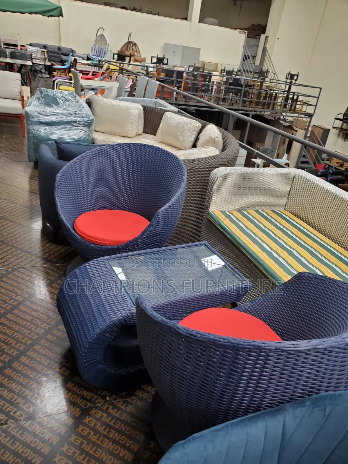 Sleek Rattan Lounge Set