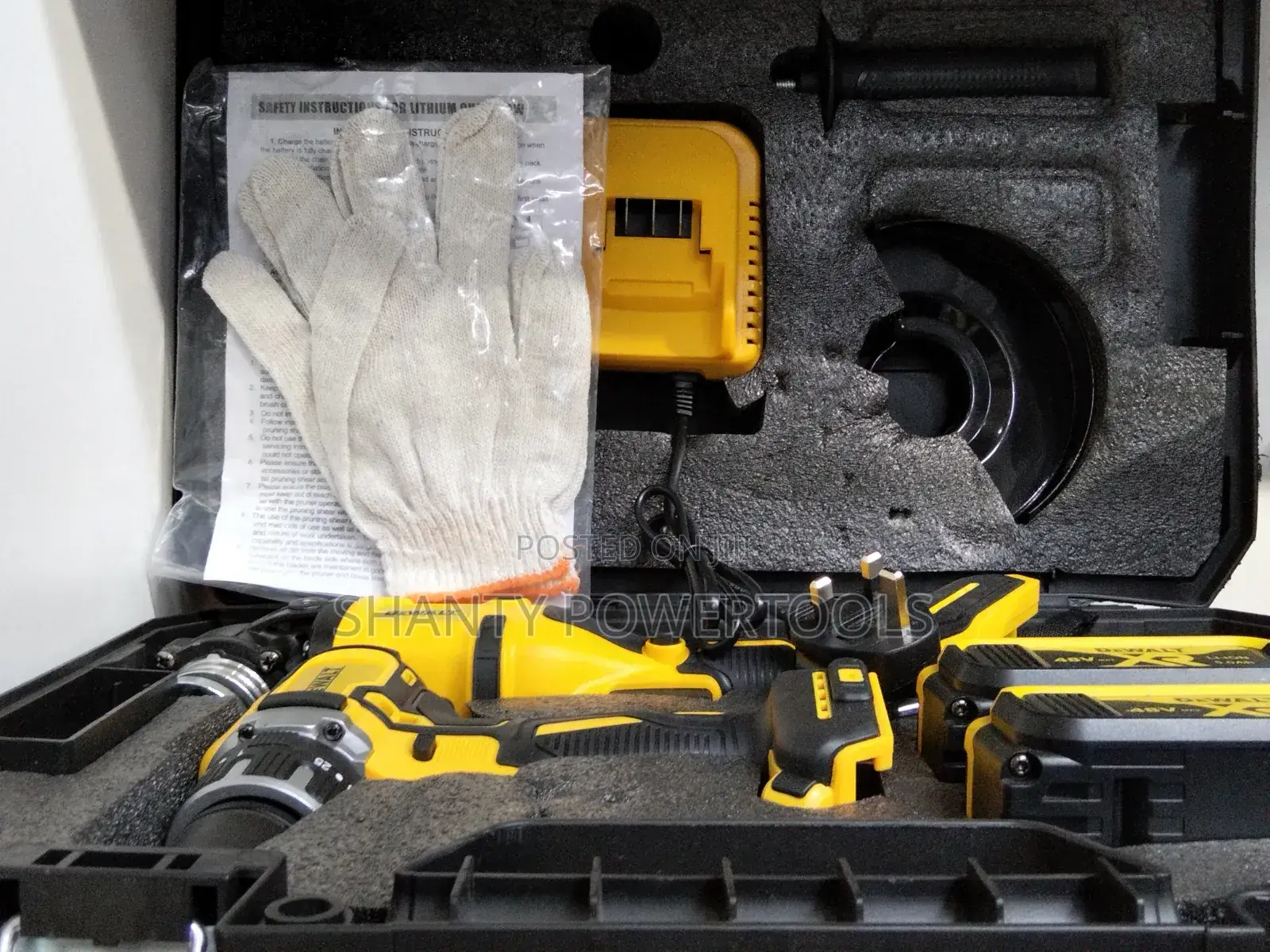 Cordless Dewalt Grinder and Drill Combo Set