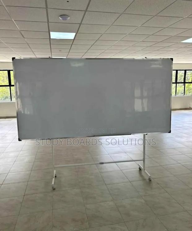 Extra-Large 8ft×4ft Mobile Whiteboard–Perfect for Classrooms Offices - main view