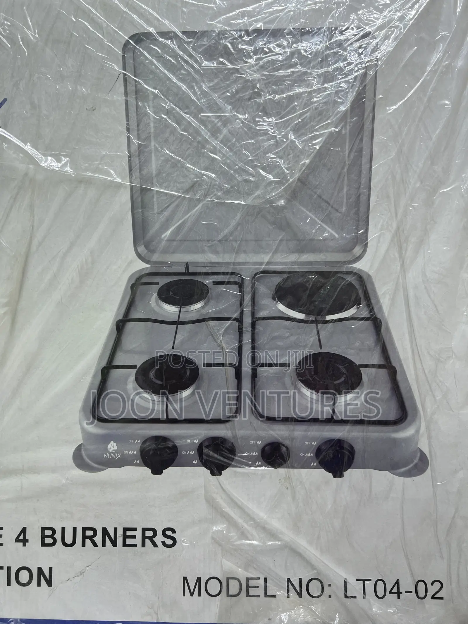 Nunix Table Top Gas Stove- 4 Burners With Auto Ignition