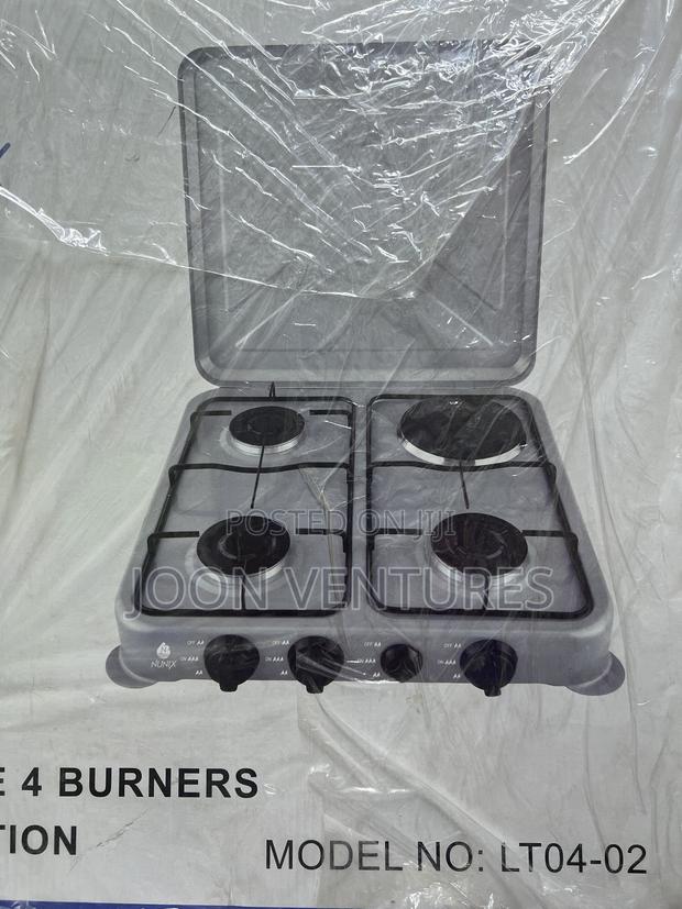 Nunix Table Top Gas Stove- 4 Burners With Auto Ignition - thumbnail 2