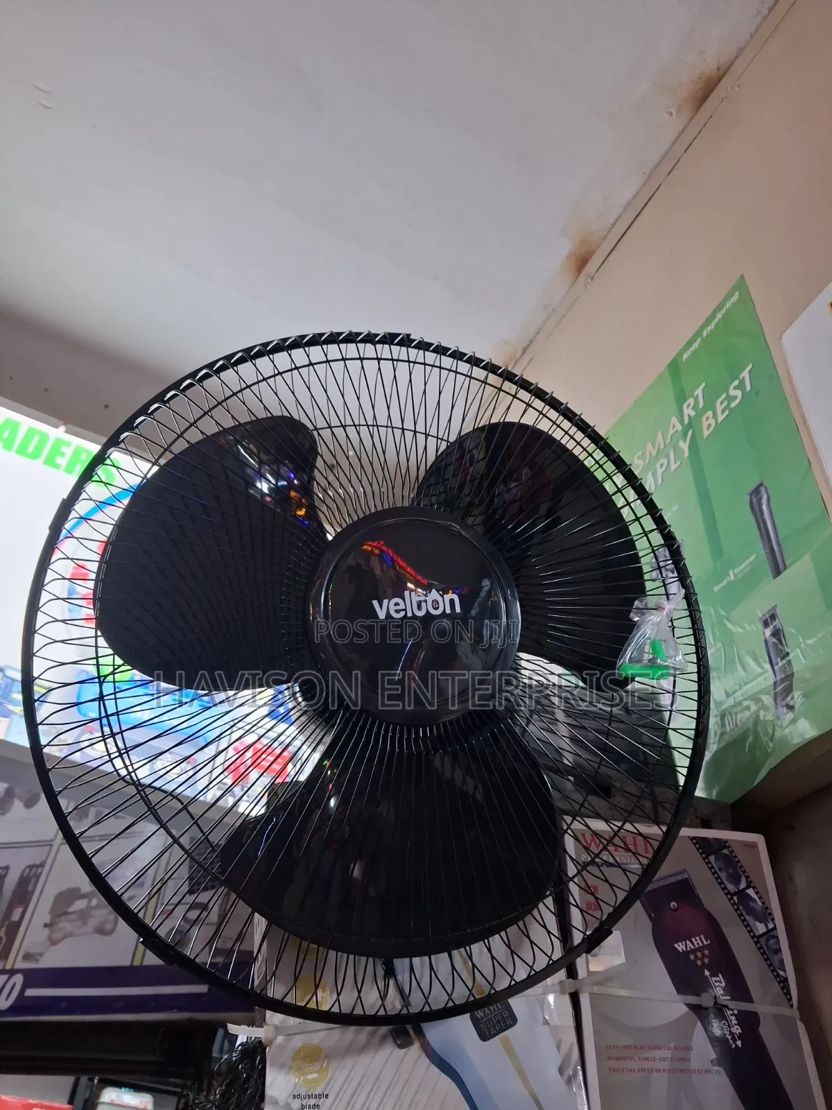 16" Velton Black Wall Fan