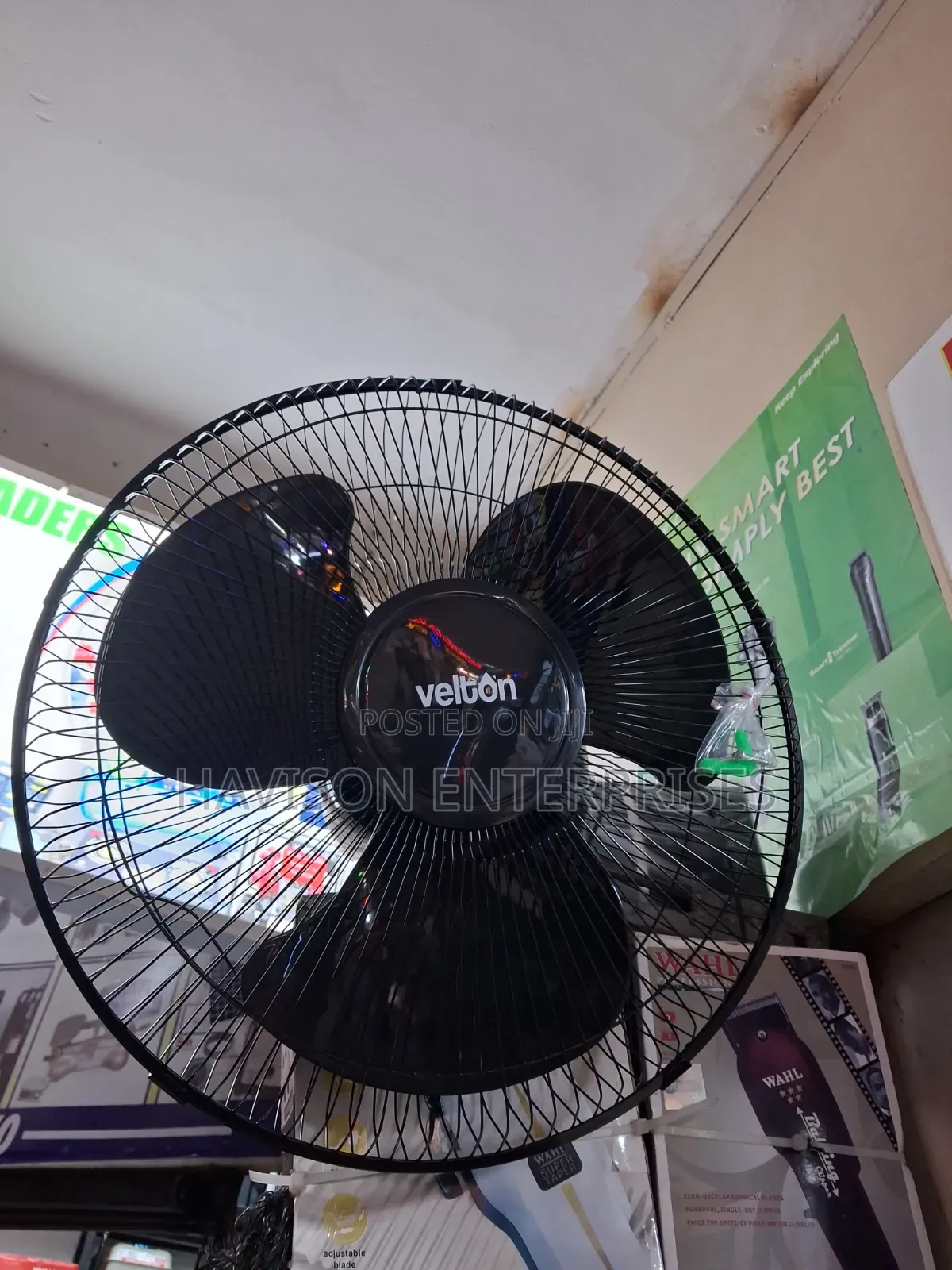 16" Velton Black Wall Fan