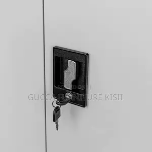Office Cabinet; Grey 2-Door Steel Office Cabinet