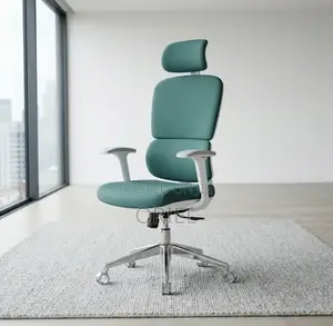 Office Chair : Orthopedic Green Fabric Office Chair