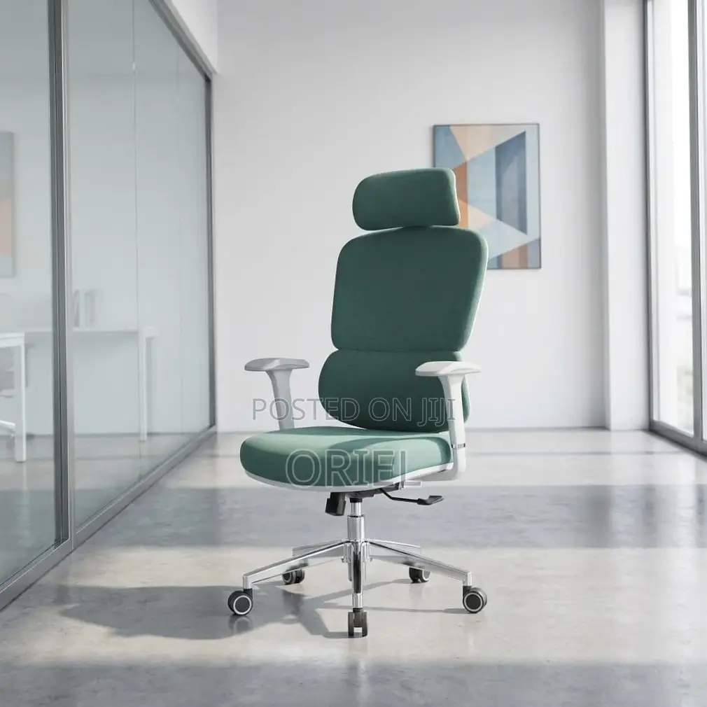 Office Chair : Orthopedic Green Fabric Office Chair
