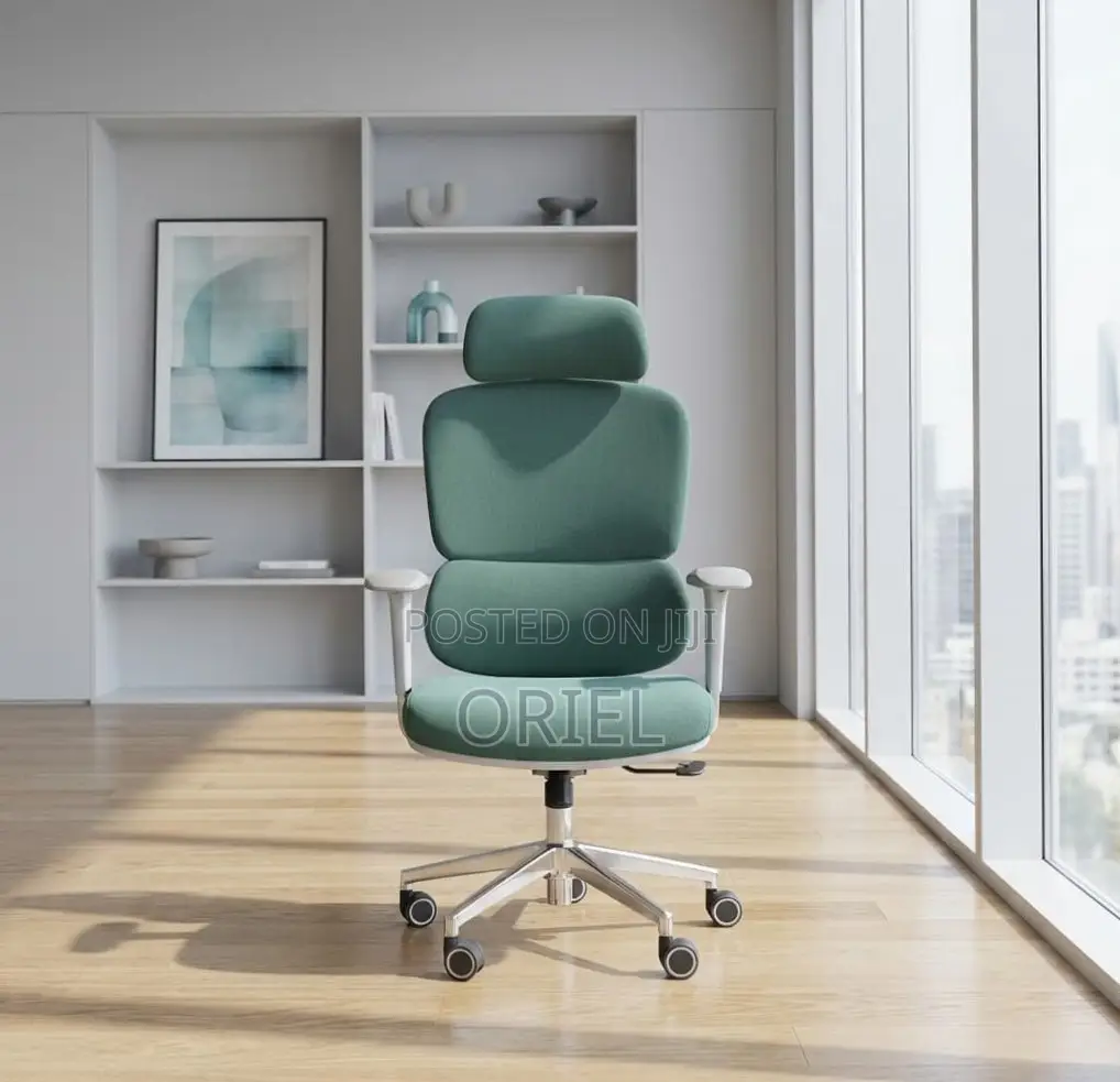 Office Chair : Orthopedic Green Fabric Office Chair
