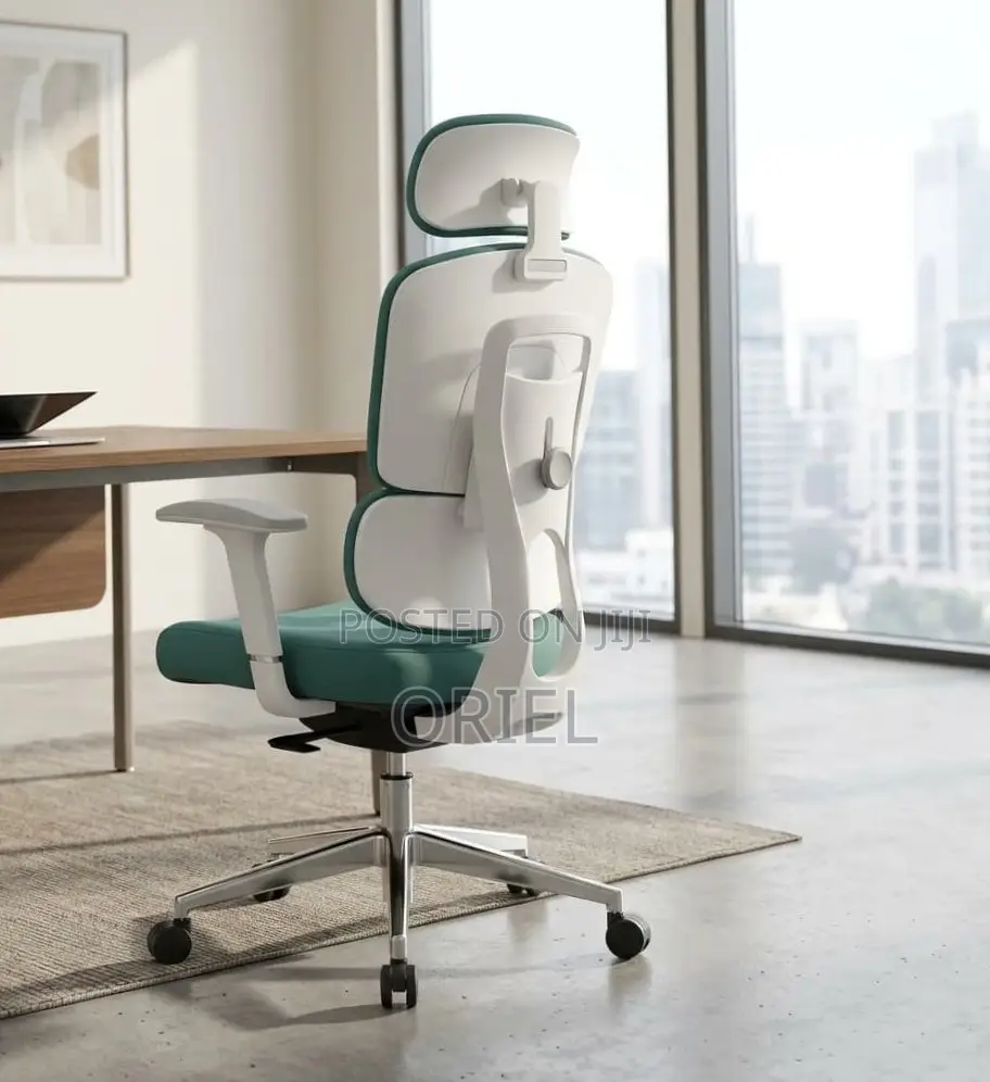 Office Chair : Orthopedic Green Fabric Office Chair