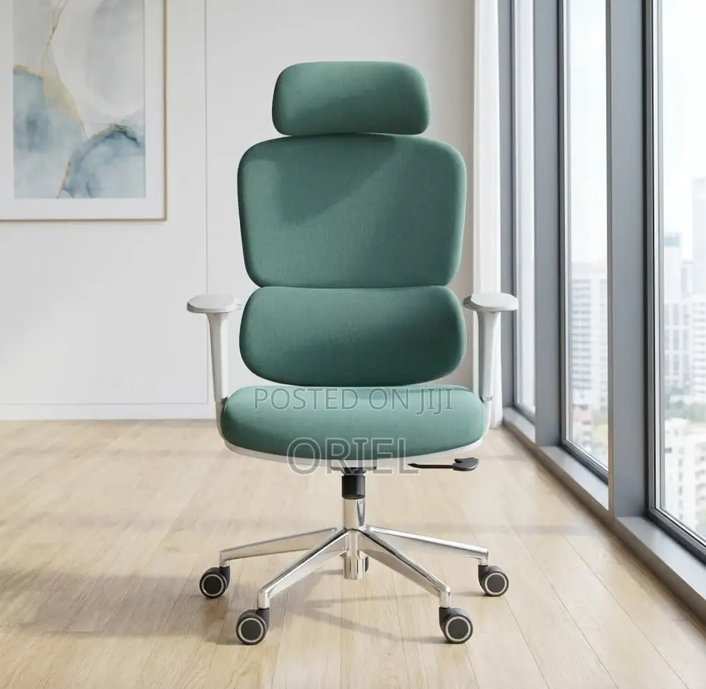 Office Chair : Orthopedic Green Fabric Office Chair