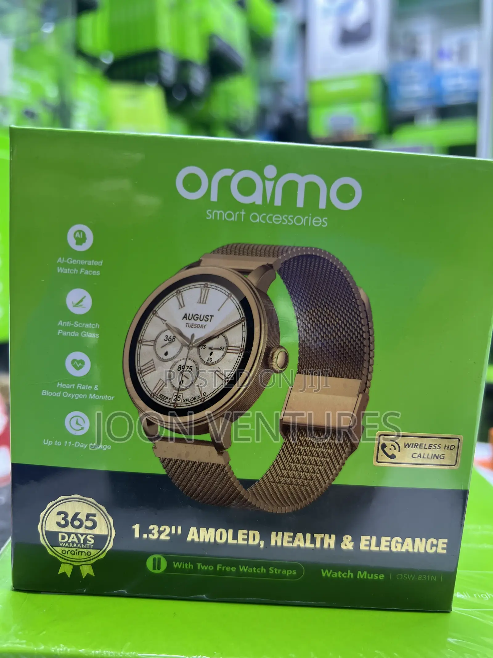 Oraimo Watch Muse - Waterproof and Dustproof With Extra Strap