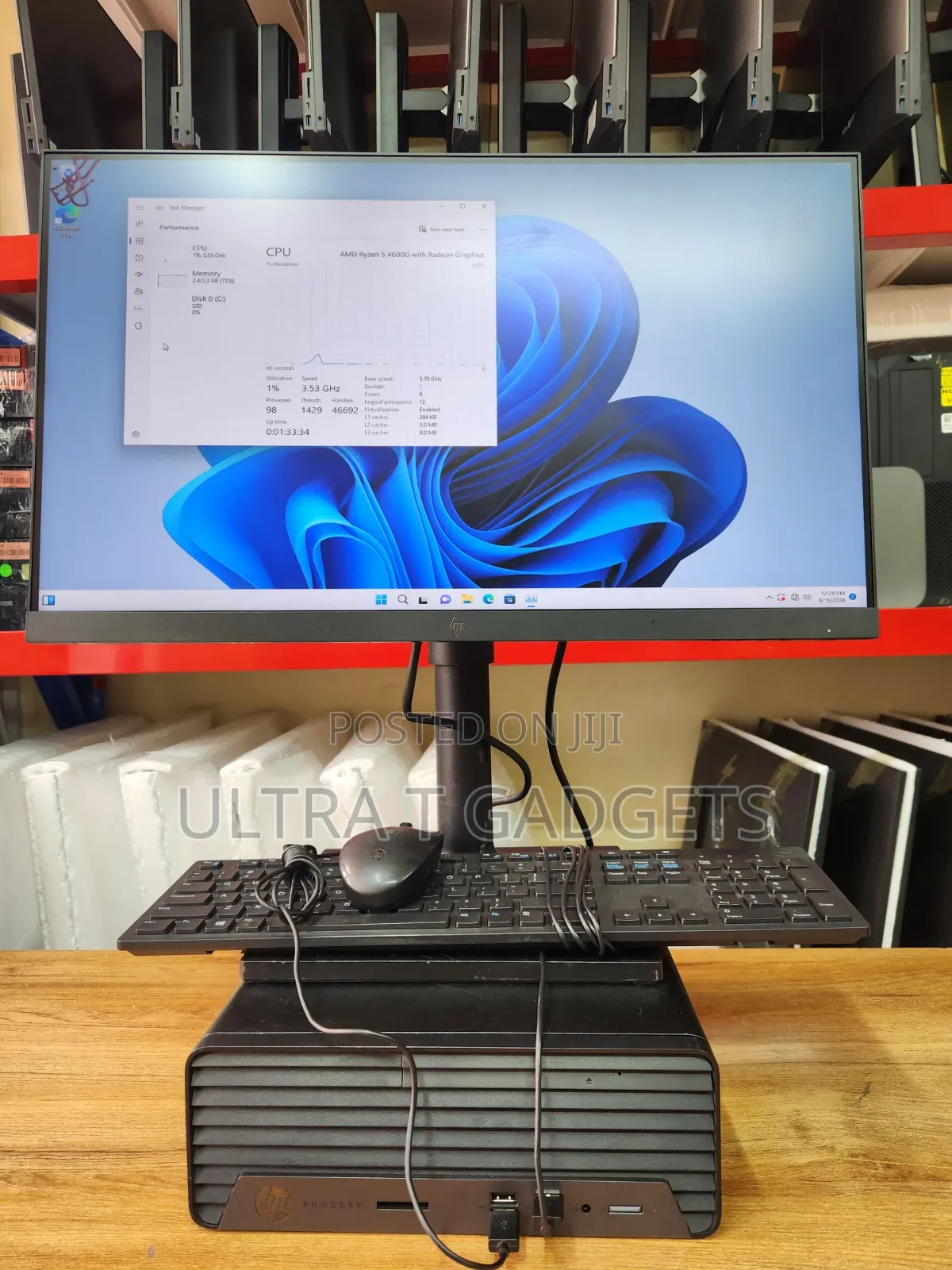 Desktop Computer HP 400 G7 8GB AMD Ryzen 5 SSD 256GB