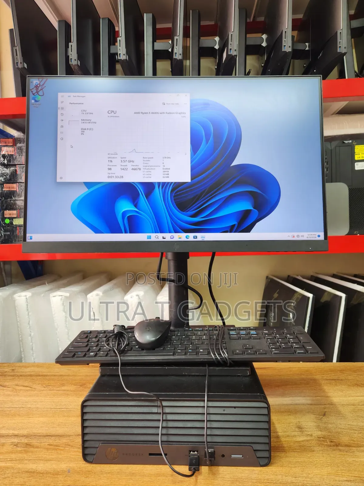 Desktop Computer HP 400 G7 8GB AMD Ryzen 5 SSD 256GB
