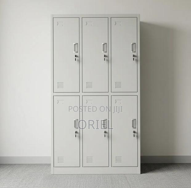 Office Cabinet : Six-Section Steel Locker Cabinet - thumbnail 2