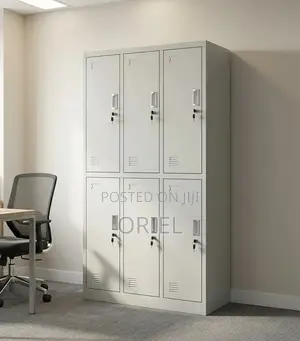 Office Cabinet : Six-Section Steel Locker Cabinet