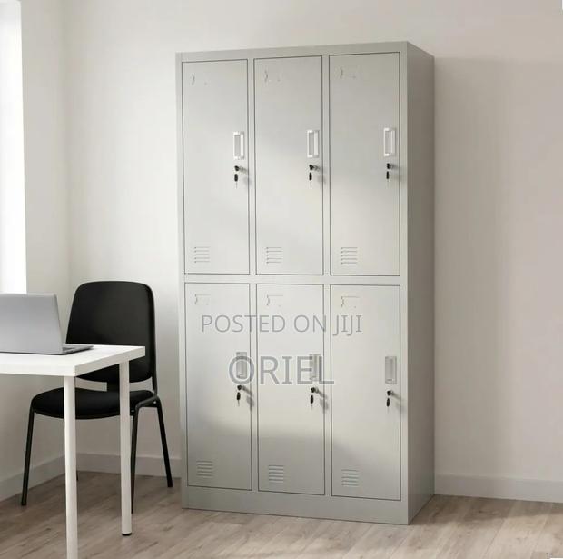 Office Cabinet : Six-Section Steel Locker Cabinet - thumbnail 4