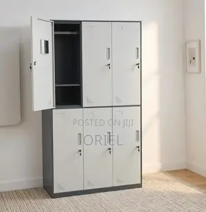Office Cabinet : Six-Section Steel Locker Cabinet