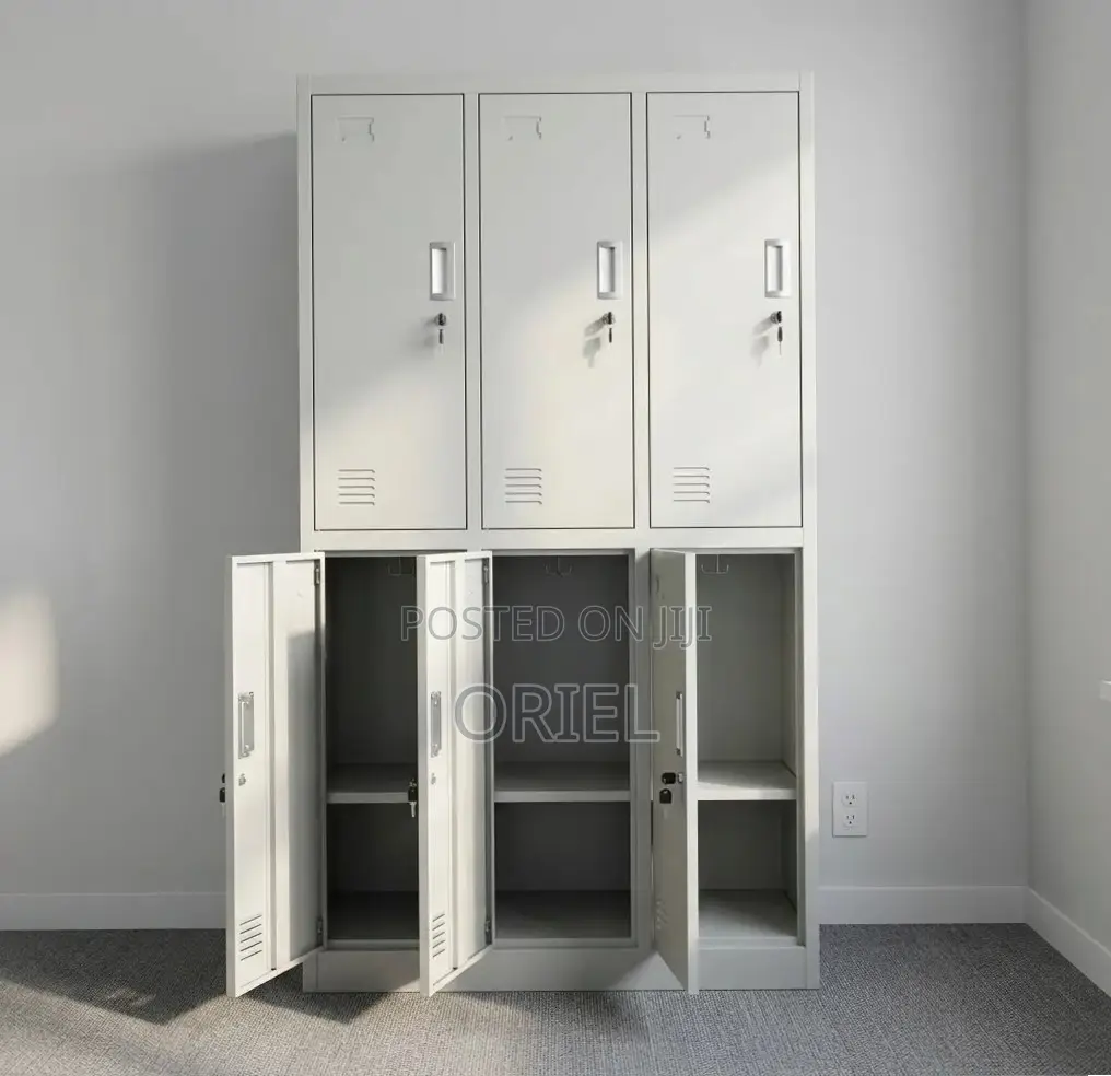 Office Cabinet : Six-Section Steel Locker Cabinet