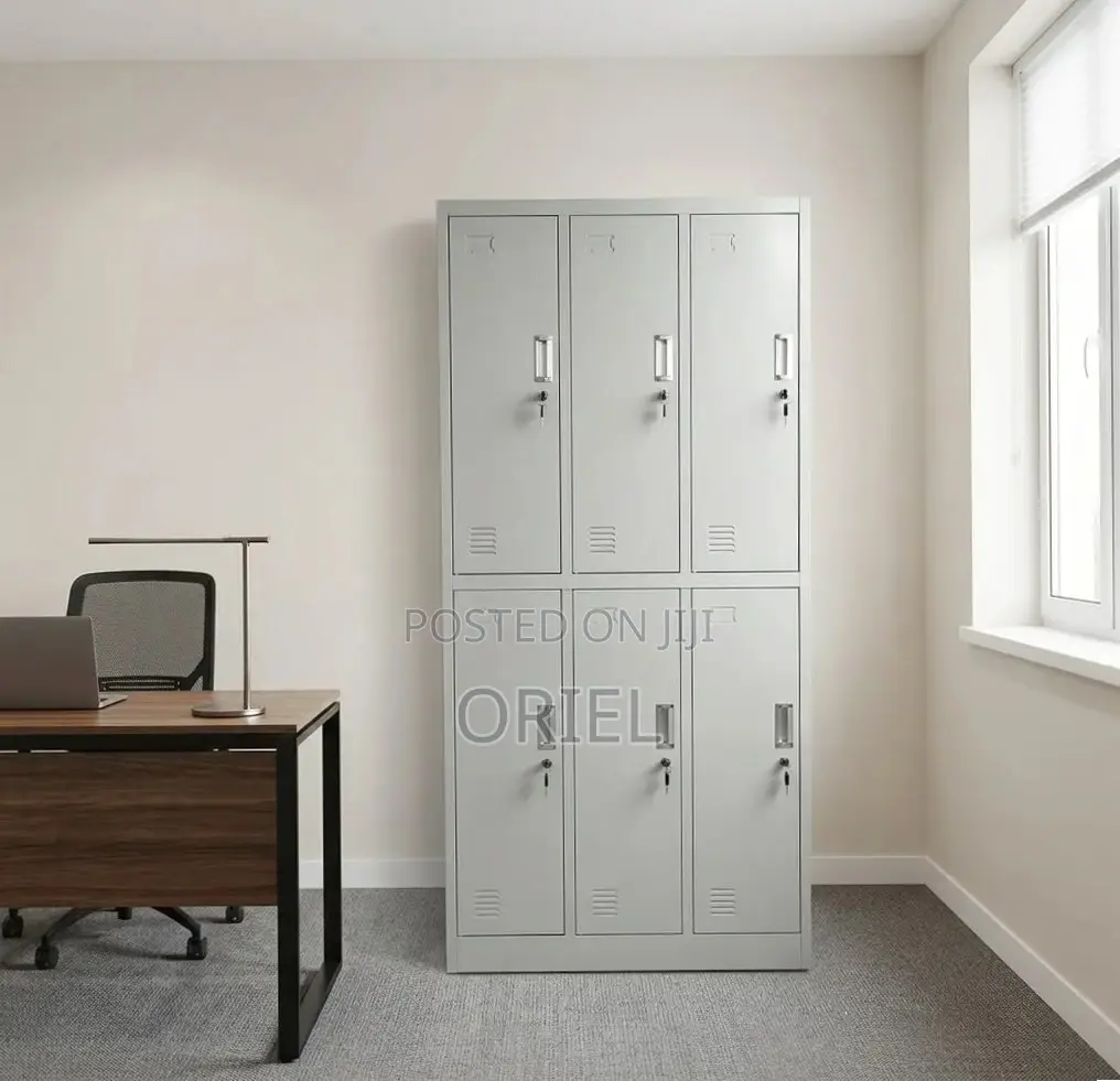 Office Cabinet : Six-Section Steel Locker Cabinet