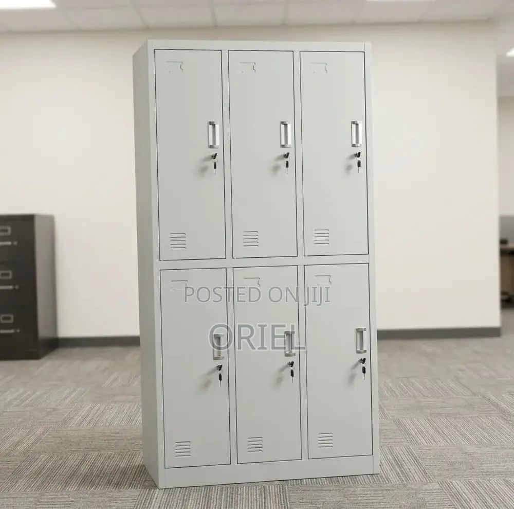 Office Cabinet : Six-Section Steel Locker Cabinet
